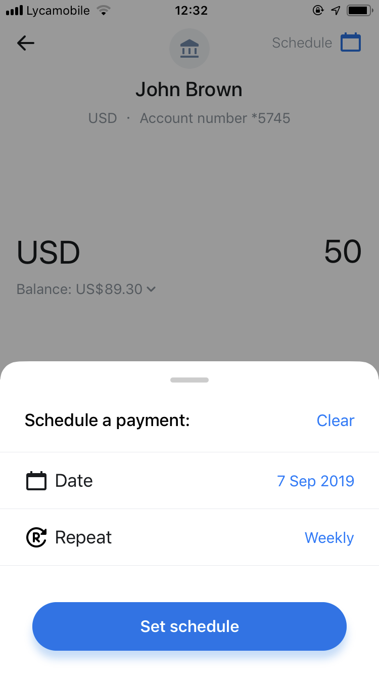 Revolut app screen
