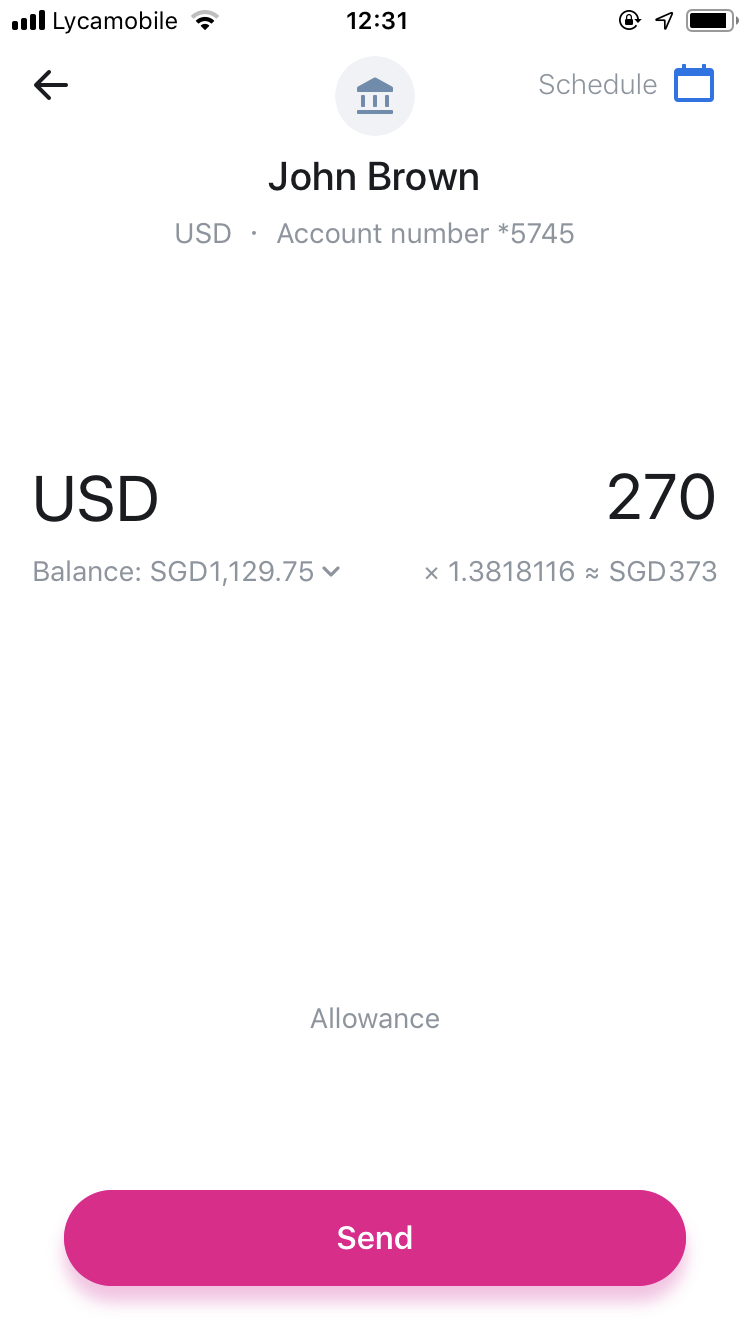Revolut app screen