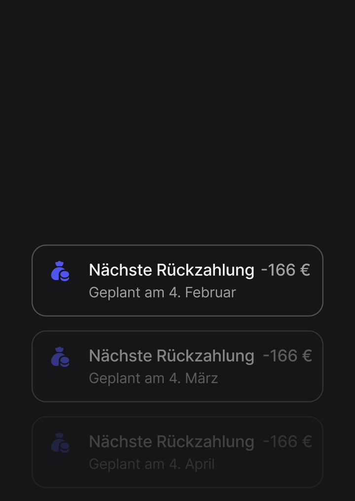 Wir werden dich über bevorstehende Rückzahlungen informieren