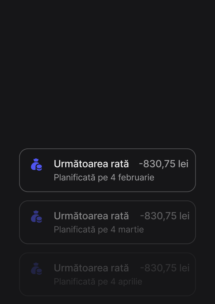 Îți vom trimite notificări despre rambursările viitoare