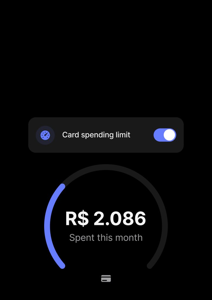Defina limites para o cartão e torne seus gastos ainda mais seguros