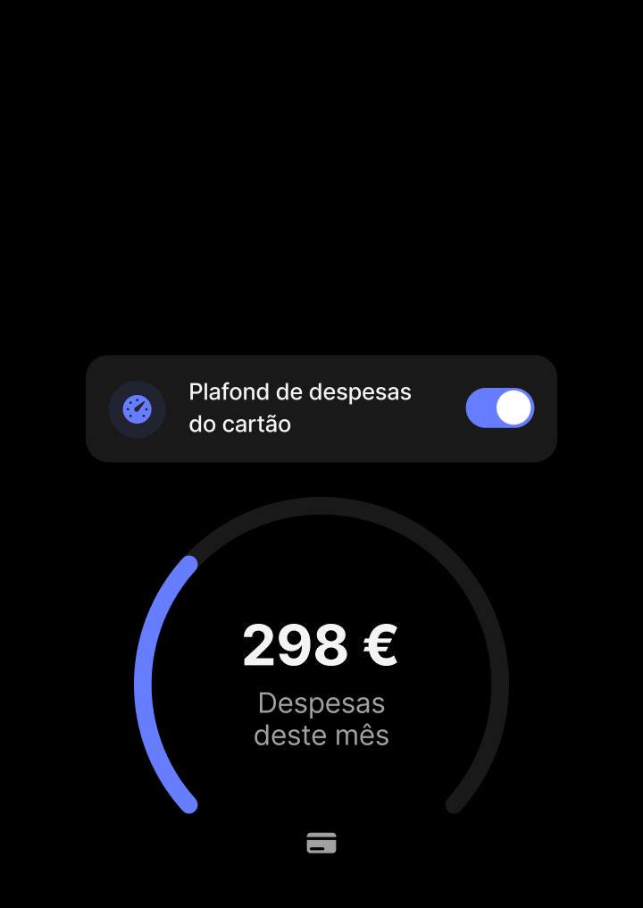Personalize os controlos do cartão para gastar com maior segurança
