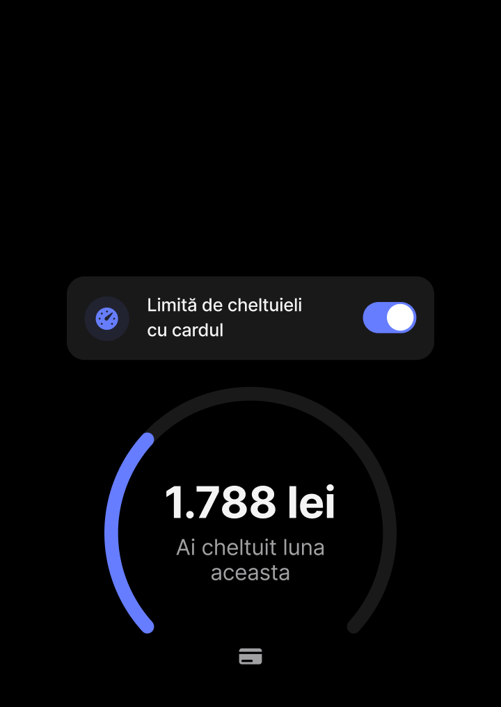 Controale pentru card care se pot personaliza, pentru cheltuieli mai sigure