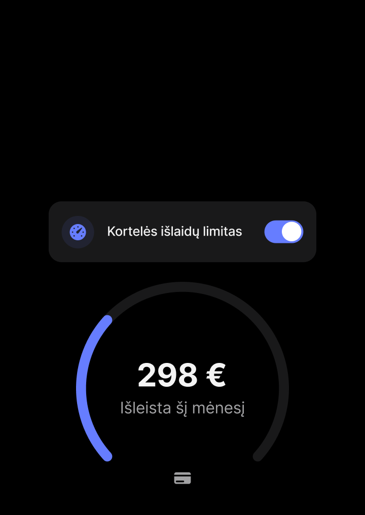 Nustatyk norimus kortelės valdiklius, kad galėtum atsiskaityti dar saugiau