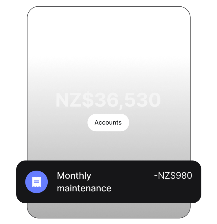 Never miss a payment