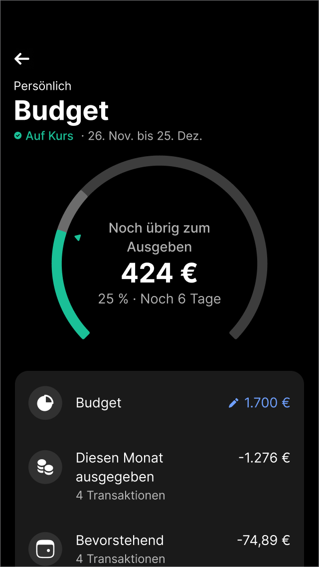 Behalte dein Geld im Blick