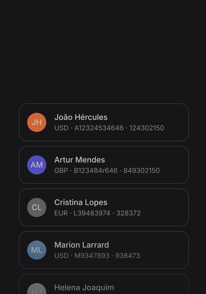 Reconcilie operações em tempo real