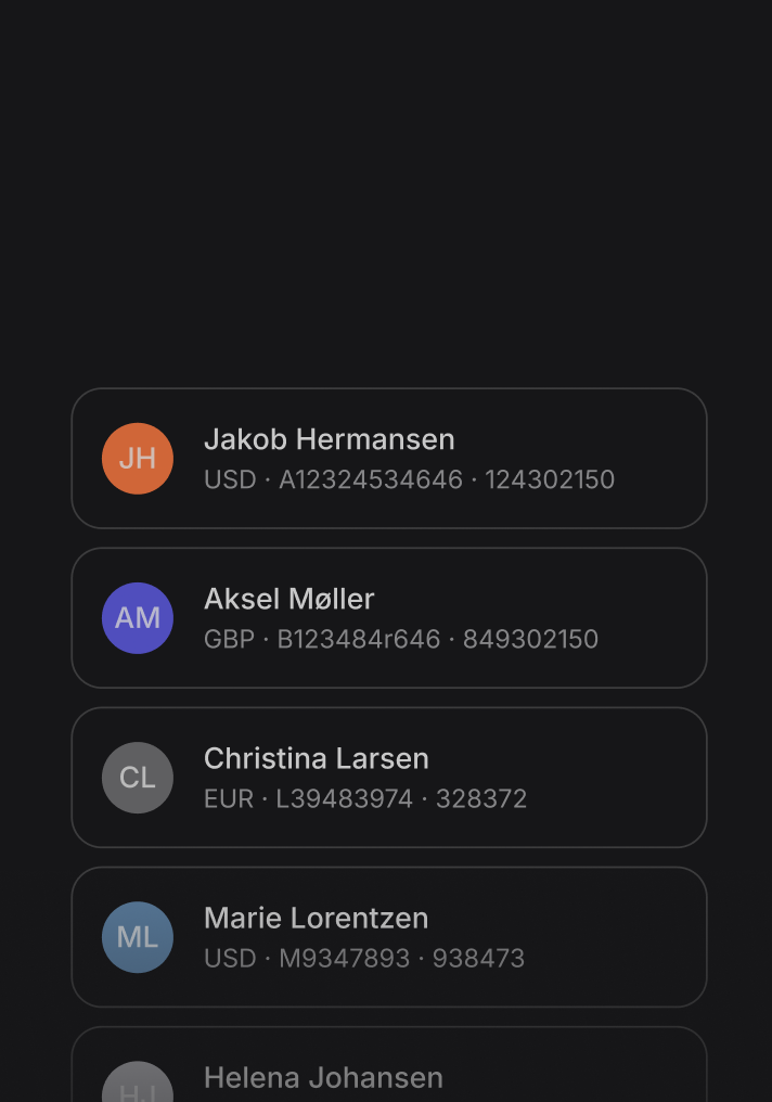 Afstem transaktioner i realtid