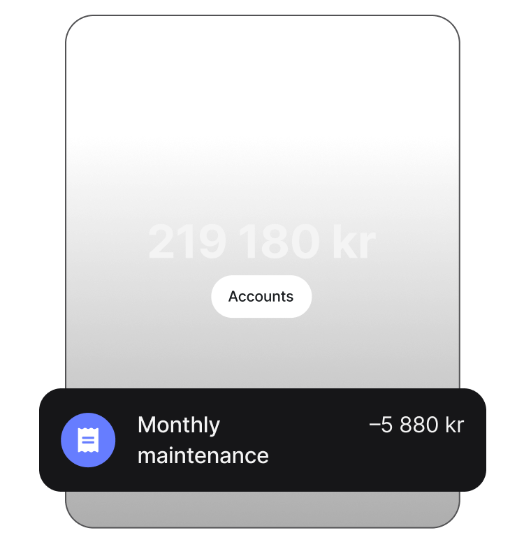Never miss a payment