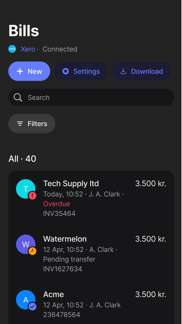 All your bills in one place