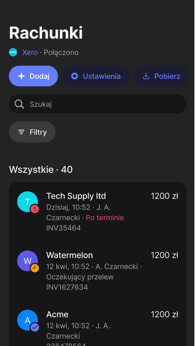 Wszystkie rachunki w jednym miejscu