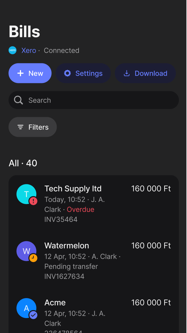 All your bills in one place