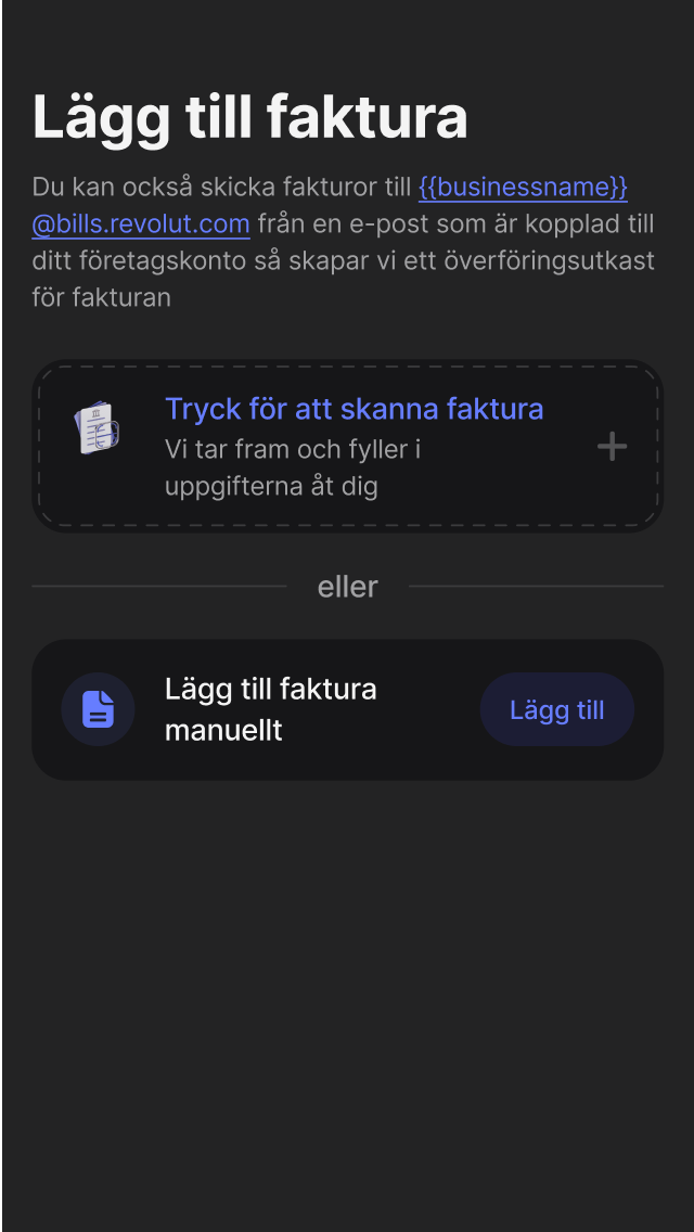 Slipp manuell inmatning