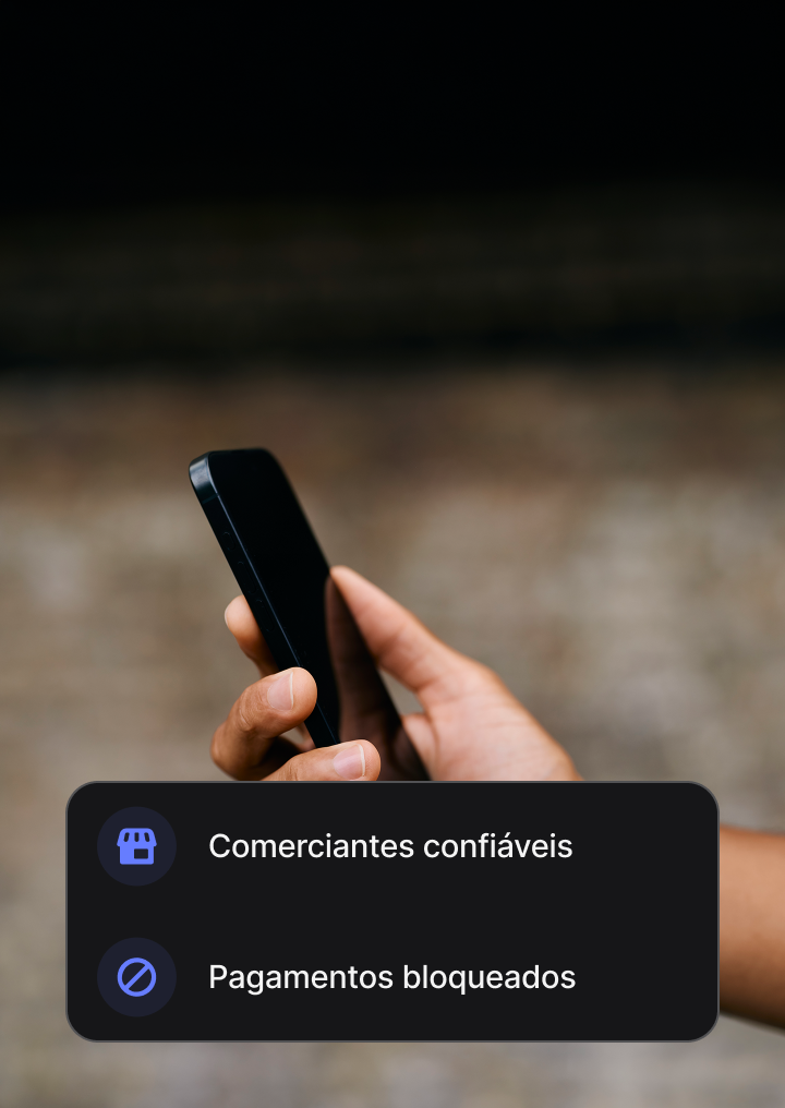 Comerciantes: favoritos na lista de confiança, indesejados bloqueados