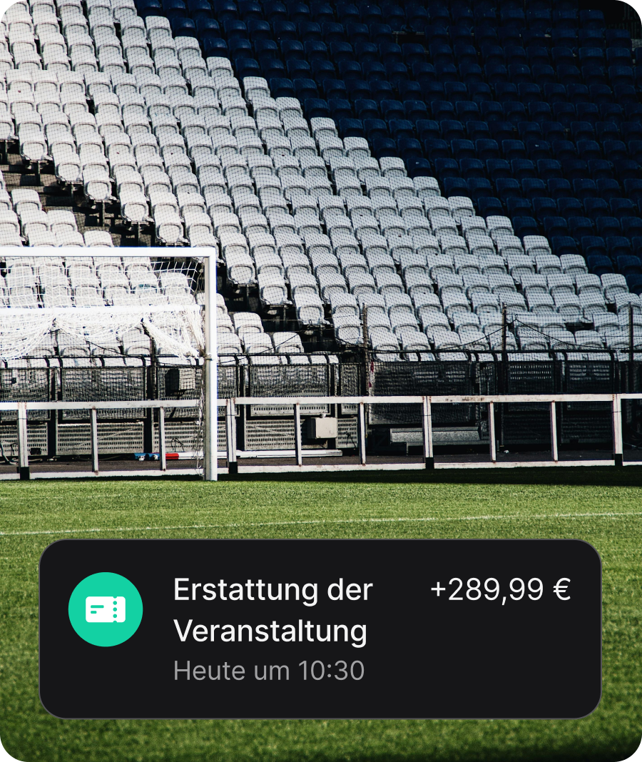 Deine Tickets sind versichert