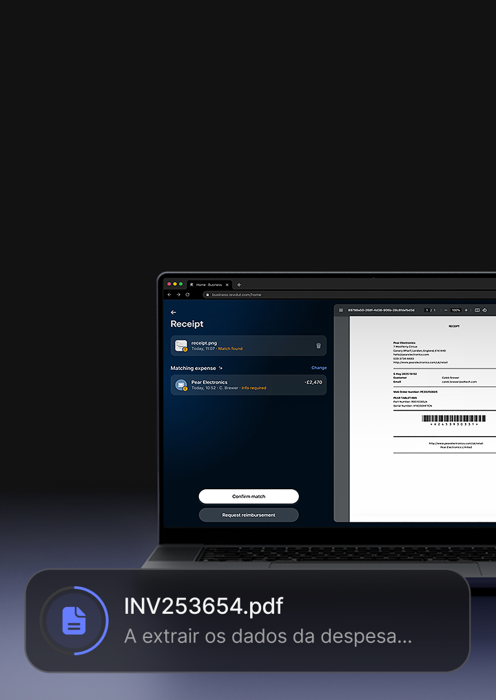 Capture e pague faturas com IA